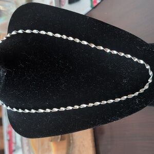 Elegant Sterling Silver Twisted Necklace